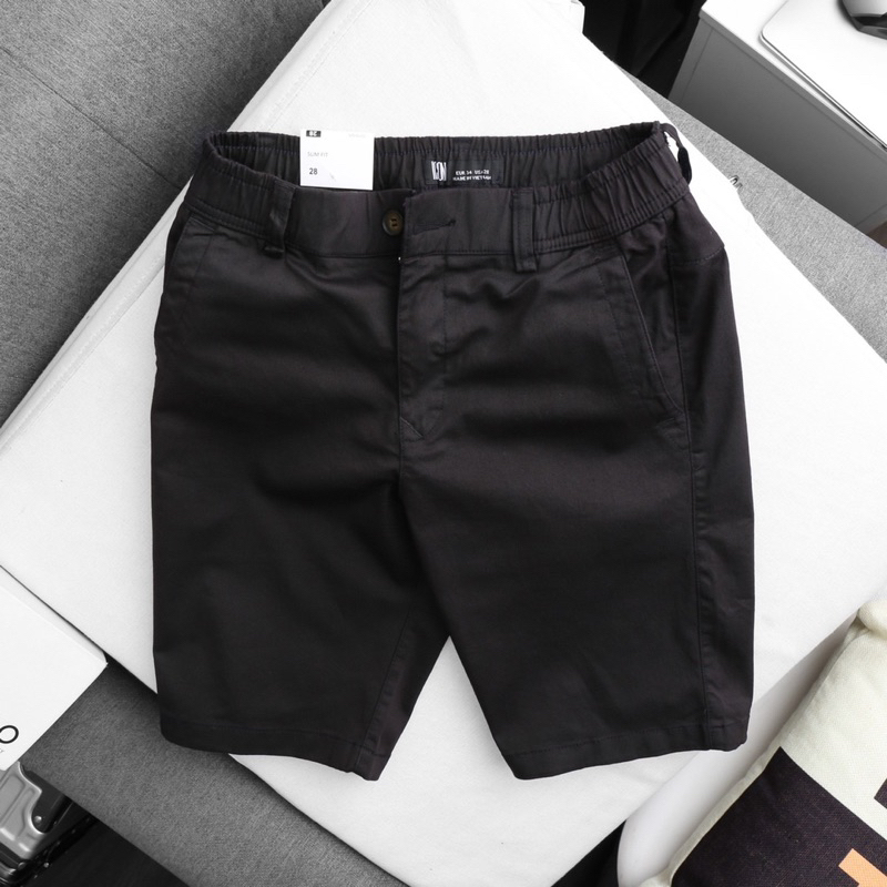Quần Short nam kaki đẹp cao cấp co giãn mẫu mới, lưng chun dây kéo