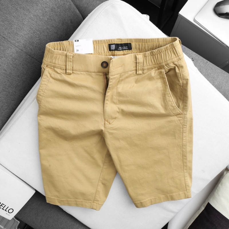 Quần Short nam kaki đẹp cao cấp co giãn mẫu mới, lưng chun dây kéo