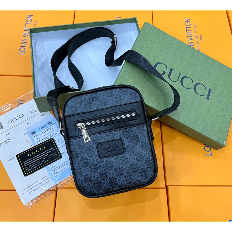 Túi đeo chéo Lv nam nữ Fullbox hộp giấy thẻ , chất liệu da pu