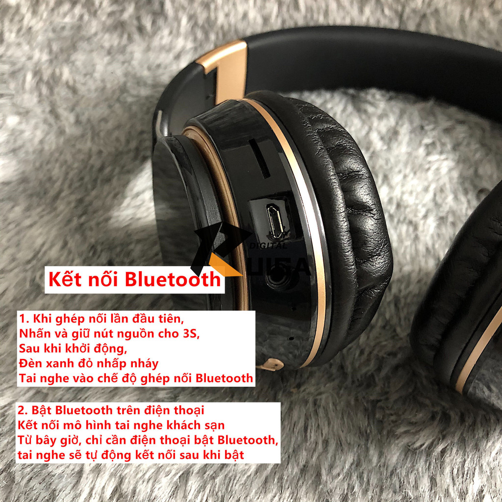 Tai Nghe Chụp Tai 07s Bluetooth 5.0 Thiết Kế Thể Thao có micrô