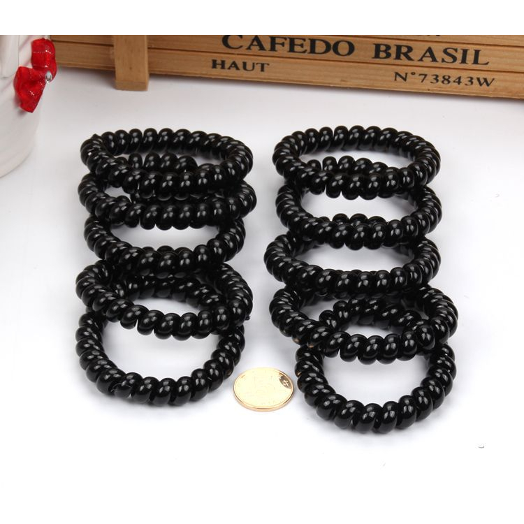 Cột tóc lò xo màu đen