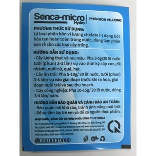 Phân bón vi lượng  Senca Micro hydro - 2.5gam