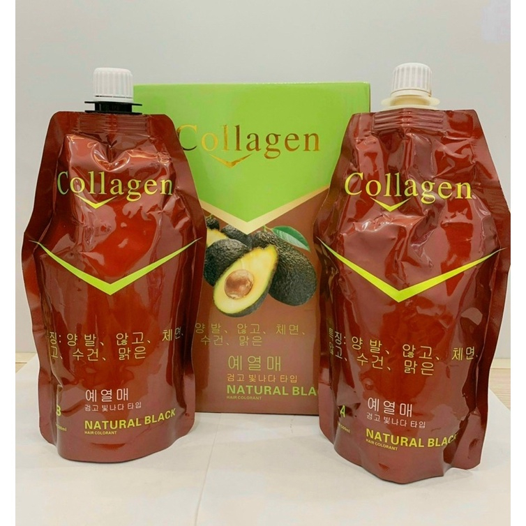 Nhuộm đen tóc Collagen tinh chất Bơ