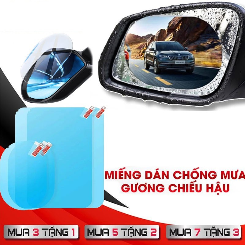 Miếng Dán Chống Bám Nước Gương Chiếu Hậu Ô Tô