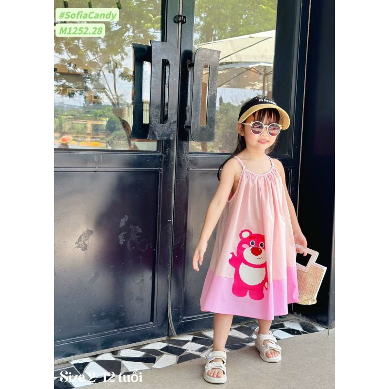 Váy 2 dây bé gái