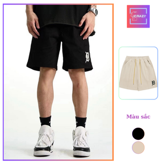 Quần đùi nam ICRAZY, quần short bản đẹp form rộng cạp cao lưng chun co dãn 8005