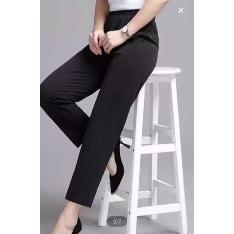 Quần Nữ Trung Niên Lưng Thun Chất KaKi Thun Mềm Mát 50-80kg
