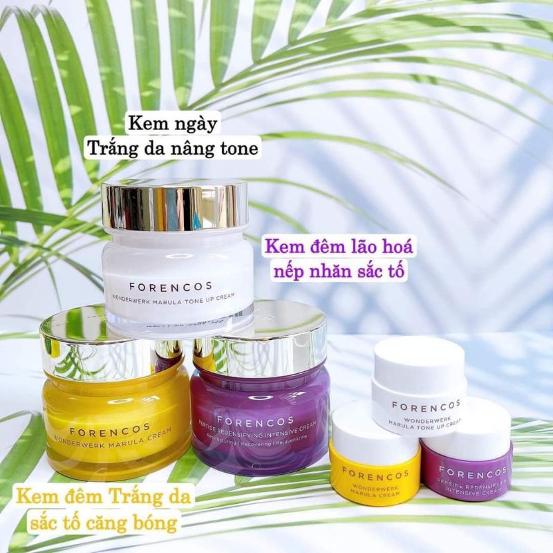 KEM DƯỠNG TRẮNG DA MỜ THÂM NÁM TÀN NHANG FORENCOS HÀN QUỐC 50ML 3 MÀU: TRẮNG - VÀNG - TÍM