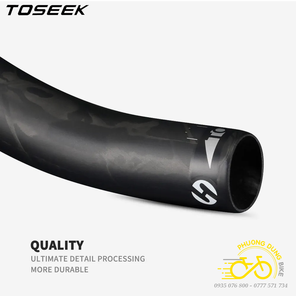 Ghi đông xe đạp road Carbon TOSEEK 420 x 31.8mm