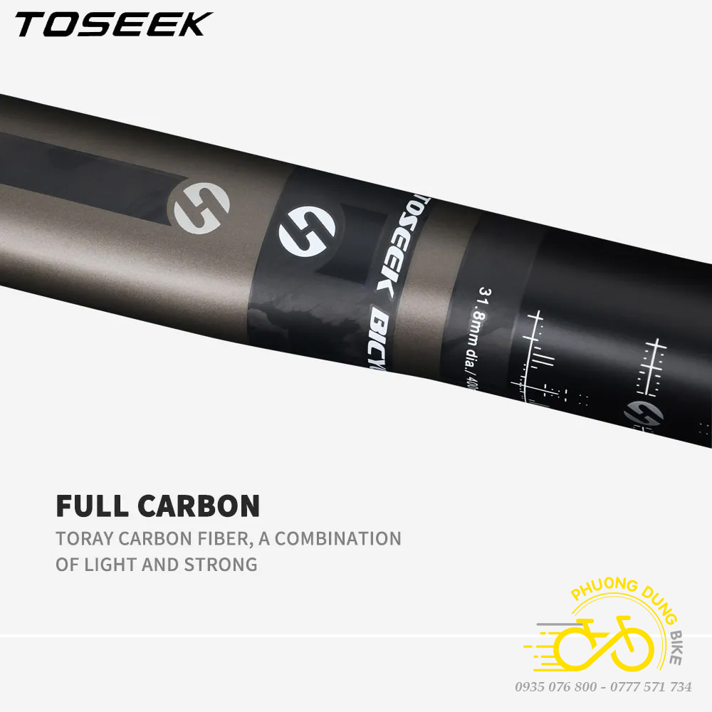 Ghi đông xe đạp road Carbon TOSEEK 420 x 31.8mm