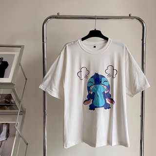 Áo thun áo phông tay lỡ Unisex SV Plus-06 STITCH 2 màu full size M L XL