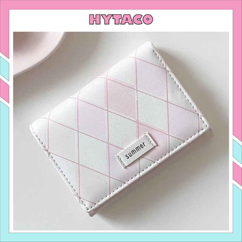 Ví nữ ngắn cầm tay cap cấp thời trang Hàn Quốc dễ thương đựng tiền nhiều ngăn HYTACO VN72