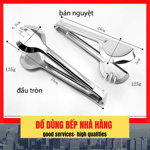 Kẹp inox gắp bánh, kẹp gắp thức ăn buffet bằng inox