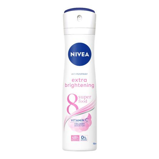 Combo 2 Chai Xịt Ngăn Mùi NIVEA Extra Brightening Trắng Mịn Mờ Thâm Vitamin C 150ml