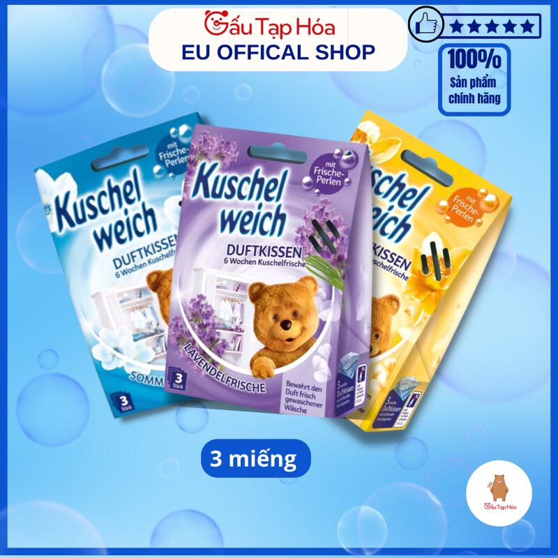 Túi thơm tủ quần áo cho bé Kuschel weich hình gấu trẻ em an toàn- Hàng Đức