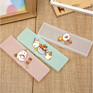 Hộp bút nhựa molang HBNI5 hộp bút dễ thương 10x20 cm túi viết bóp viết