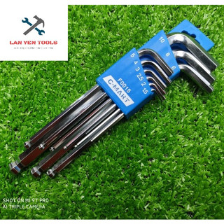 Bộ lục giác đầu bi 9 cây hệ mm cf0015 c-mart