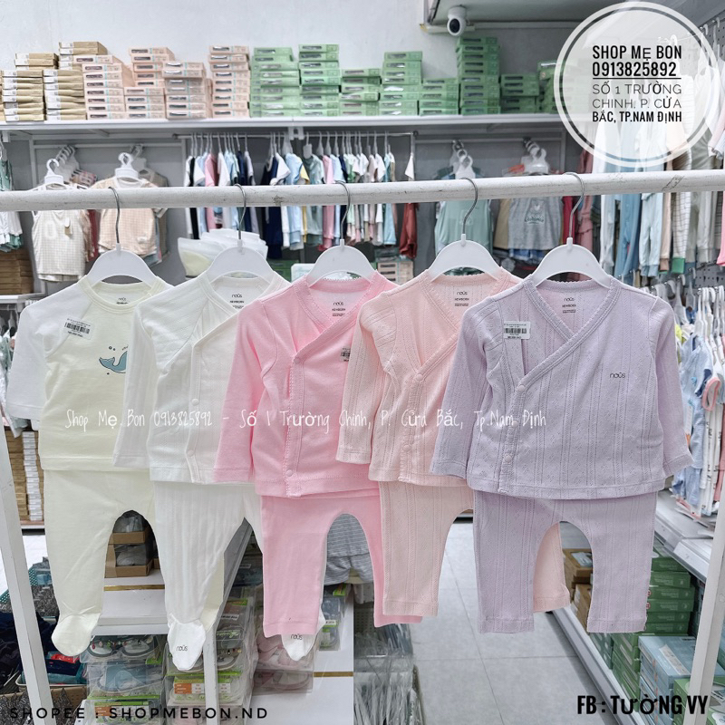 Bộ Nous sơ sinh cài chéo cho bé trai bé gái