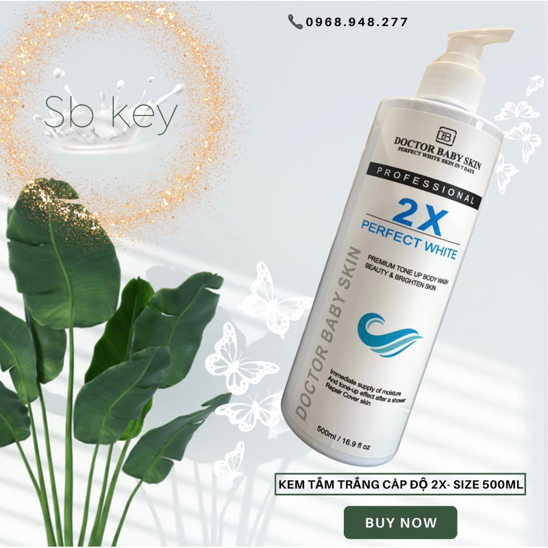 KEM TẮM TRẮNG BODY CẤP ĐỘ 2X
