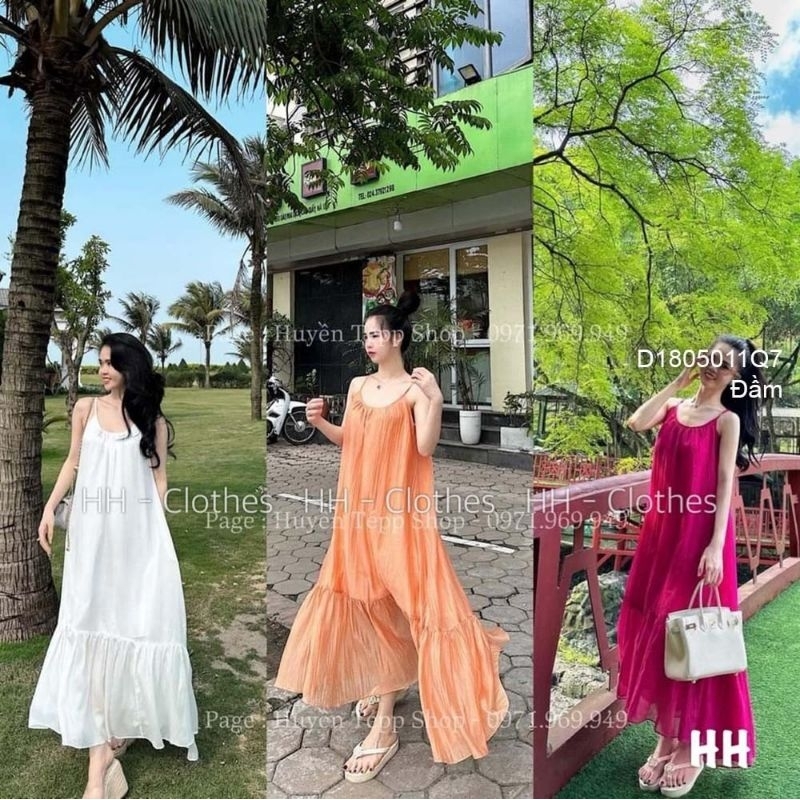 Đầm maxi 2 dây dáng suông đuôi cá!