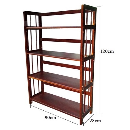 Kệ sách gỗ đa năng giá rẻ 4 tầng rộng 90cm cao 120cm