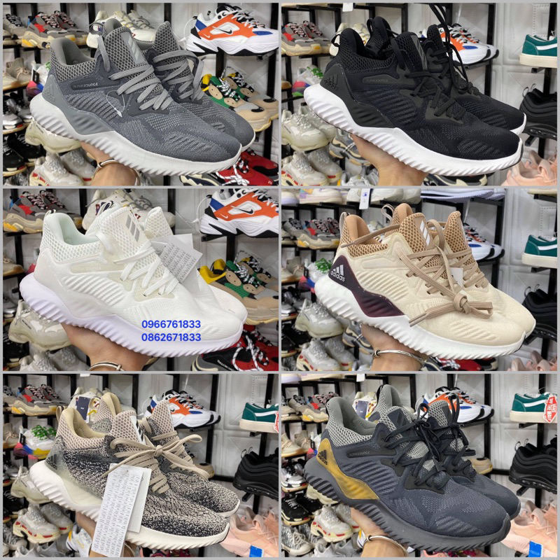 GIẦY THỂ THAO ALPHABOUCE 2018 THUẦN VẢI , GIẦY CHẠY BỘ TẬP GYM ĐA NĂNG NAM NỮ