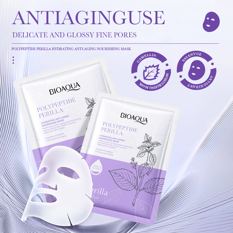 Mặt nạ BIOAQUA tía tô PERILLA dưỡng ẩm dưỡng da tốt cho da mụn, thâm, se khít lỗ chân lông nội địa trung