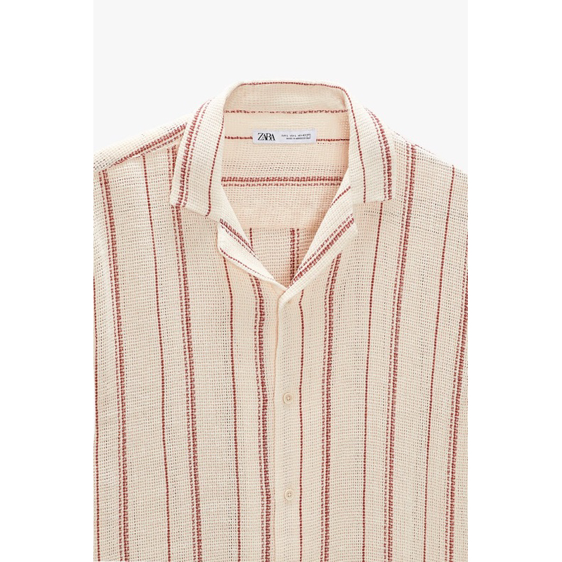 Áo sơ mi ngắn tay Zara authentic STRIPED size S