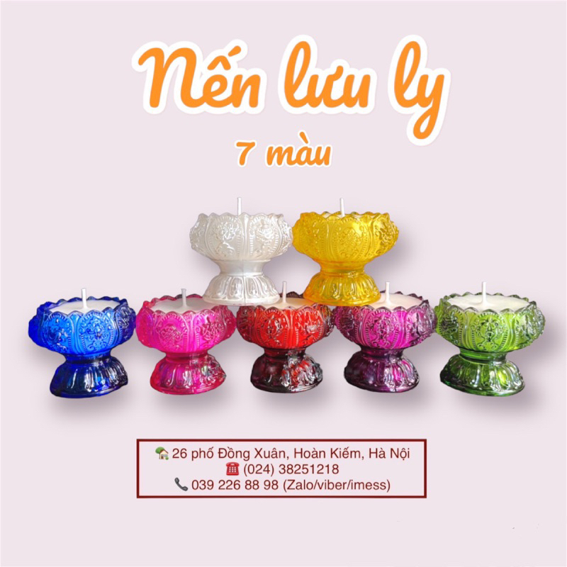 1 đôi nến (đèn cầy) lưu ly