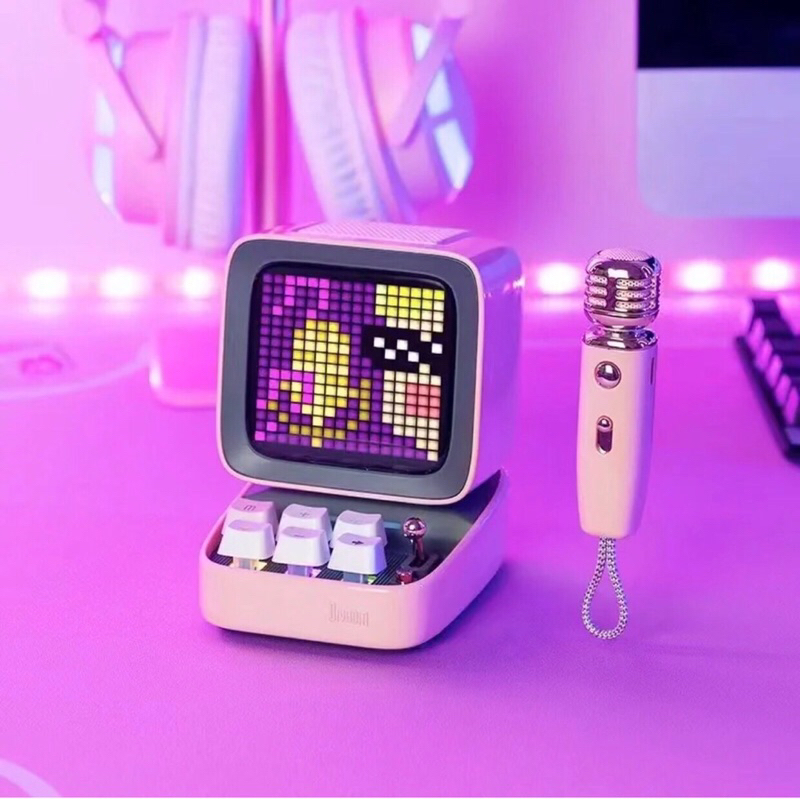 Loa bluetooth DIVOOM DITOO MIC 15w kết hợp micro karaoke và màn hình bàn phím chính hãng,