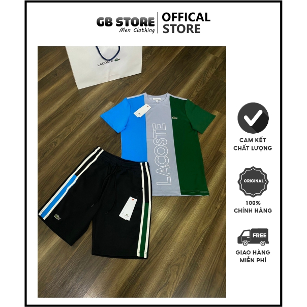Bộ thể thao LACOSTE nam thun lạnh mùa hè Hàng Hiệu GB STORE Bộ quần áo nam thể thao cộc tay cao cấp mặc nhà 2023 | BigBuy360 - bigbuy360.vn