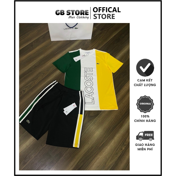 Bộ thể thao LACOSTE nam thun lạnh mùa hè Hàng Hiệu GB STORE Bộ quần áo nam thể thao cộc tay cao cấp mặc nhà 2023 | BigBuy360 - bigbuy360.vn