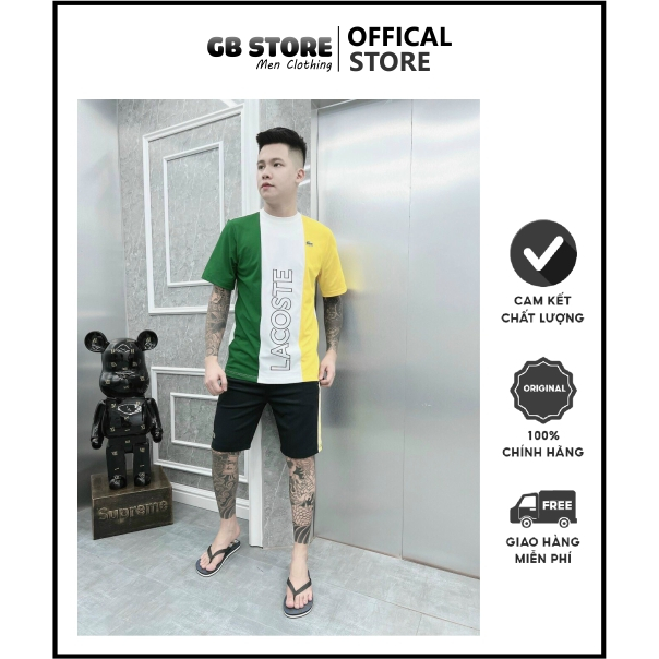 Bộ thể thao LACOSTE nam thun lạnh mùa hè Hàng Hiệu GB STORE Bộ quần áo nam thể thao cộc tay cao cấp mặc nhà 2023 | BigBuy360 - bigbuy360.vn