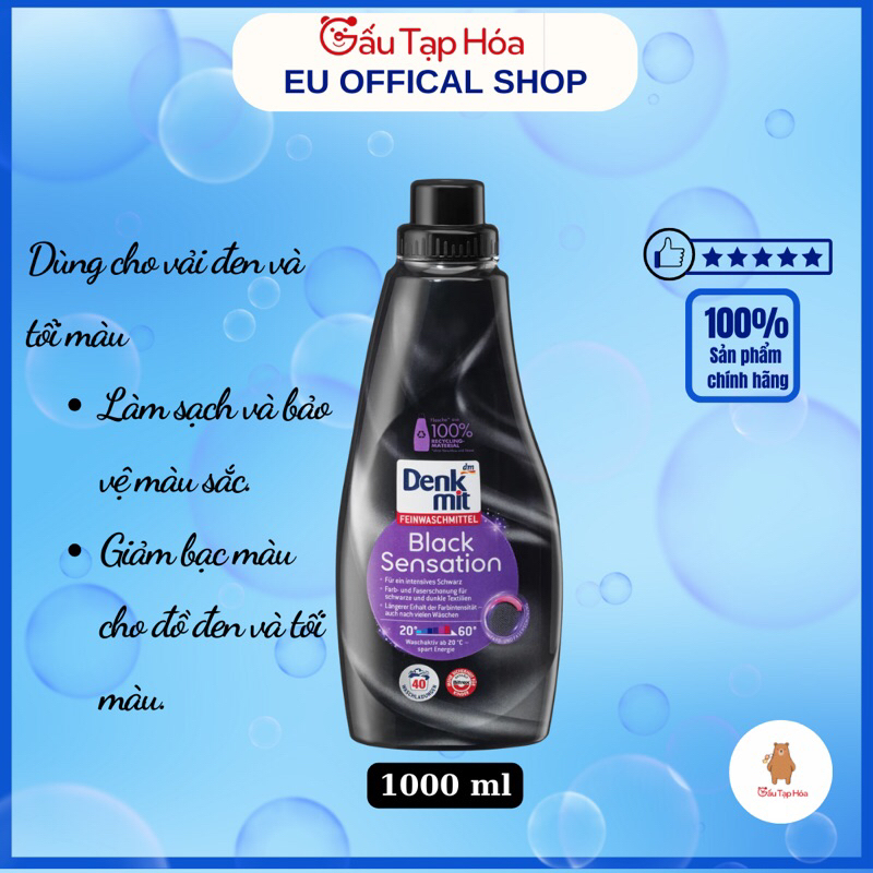 Nước giặt giữ màu đen quần áo Black Sensation Denkmit 1 lít