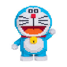Môhình doraemon Gấu Teddy I love you vẽ tranh nhiếp ảnh bearick lắp ráp xếp hình mini đồ chơi xếp hình doraemon