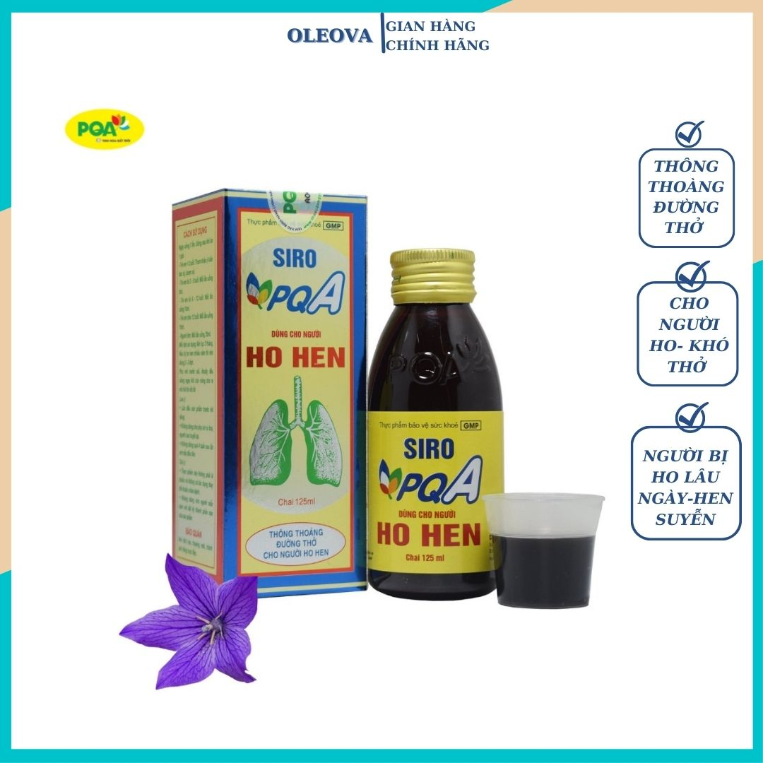 Siro Ho Hen PQA thông thoáng đường thở cho người ho hen Oleova RD19(125ml)