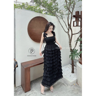 Set váy tơ tầng