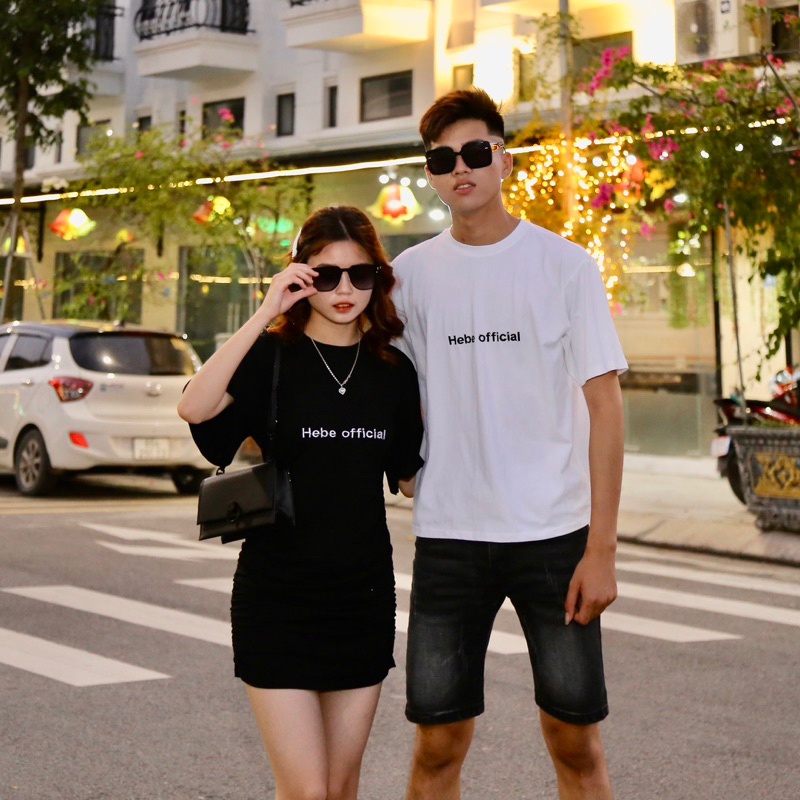 Áo váy đôi nam nữ Hebe - Sét đồ đôi nam nữ cotton 100% áo váy thun nam nữ,áo phông unisex nam nữ mát mịn thấm hút mồ hôi