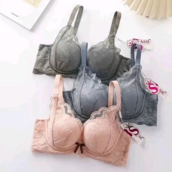 Áo lót ren nâng ngực không gọng đệm dày siêu đẩy tạo khe gợi cảm , Áo ngực bản to che mỡ lưng