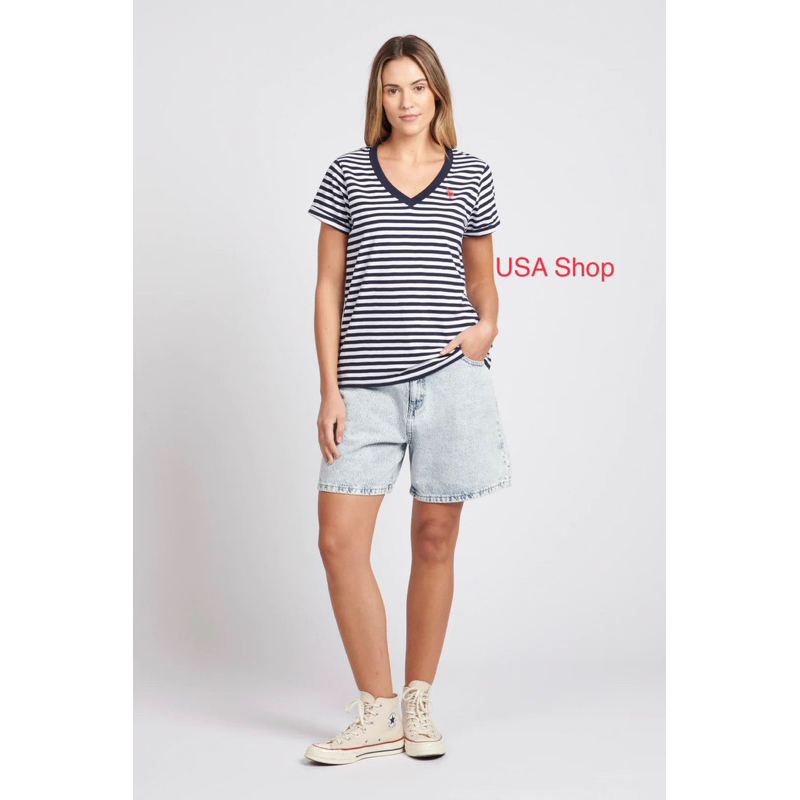 Áo thun nữ cổ tim U.S. Polo Assn