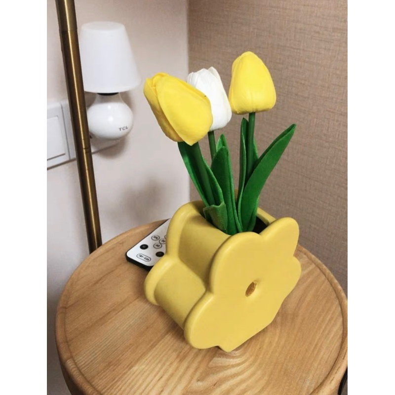 Bình hoa bằng sứ hình cây hoa để bàn phong cách Hàn Quốc