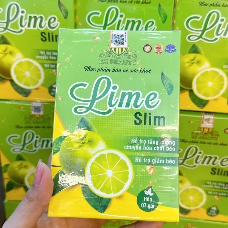 [KEO] Kẹo chanh giảm cân Lime Slim, giảm mỡ đẹp da an toàn, 1 hộp 7 viên_Chính Hãng