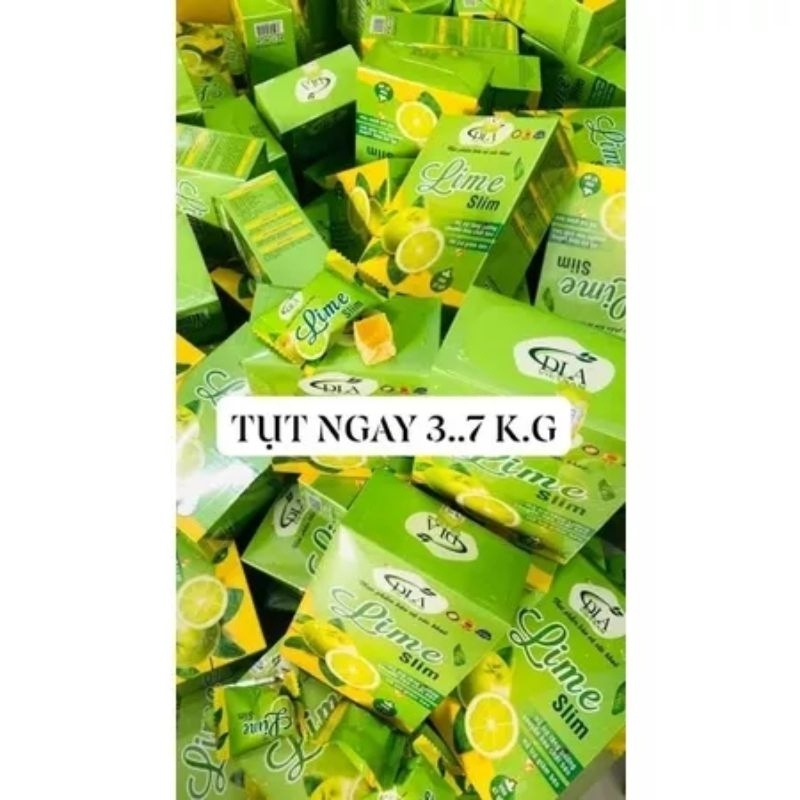 [KEO] Kẹo chanh giảm cân Lime Slim, giảm mỡ đẹp da an toàn, 1 hộp 7 viên_Chính Hãng