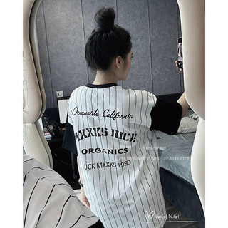 Áo Phông Kẻ Pha Tay Hình Chibi