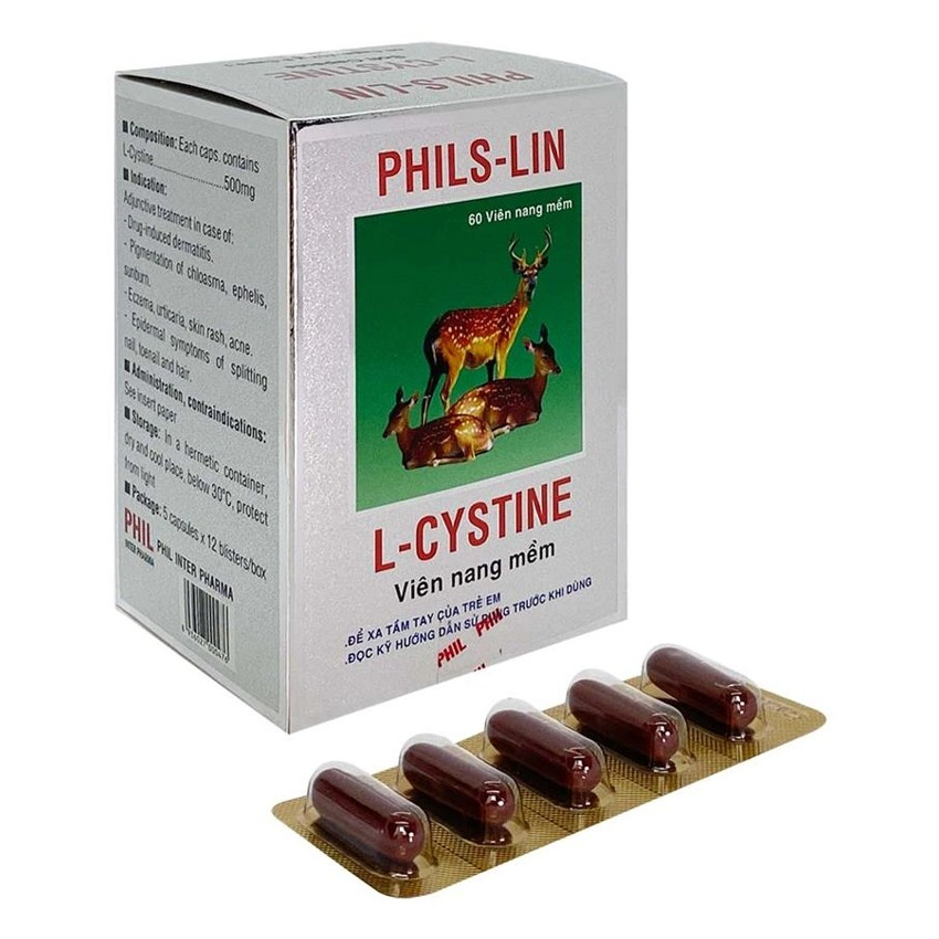 L-CYSTINE giảm rụng tóc, bổ sung dưỡng chất giúp da giảm nám, tàn nhang - Hộp 60 viên