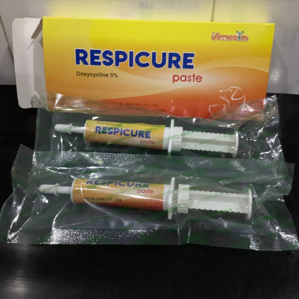 1 tuýp VEMEDIM Respicure Paste dùng cho chó, mèo hô hấp, tiêu hóa, ống gel 10ml