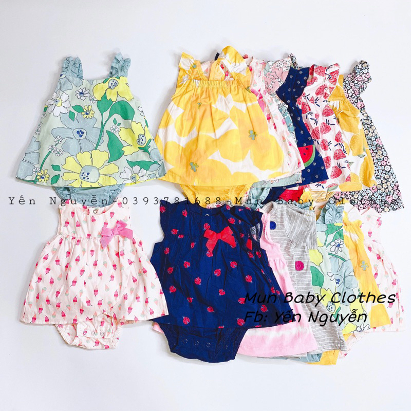 Body chip váy xuất dư xịn cho bé từ sơ sinh đến 2 tuổi