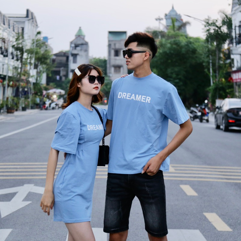 Áo váy đôi nam nữ Hebe - Sét đồ đôi nam nữ cotton 100% áo váy thun nam nữ,áo phông unisex nam nữ mát mịn thấm hút mồ hôi