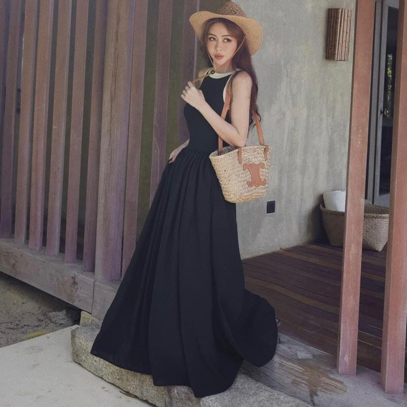 Đầm 𝒁𝒂𝒏𝒏𝒊𝒆 𝑫𝒓𝒆𝒔𝒔 thiết kế liền off-shoulder TKCC Bageo