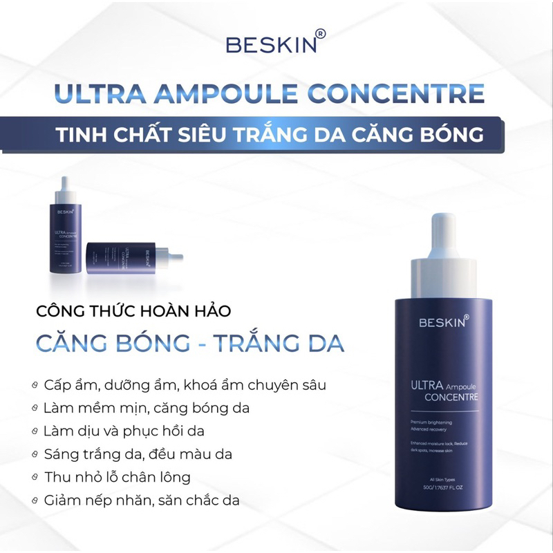TINH CHẤT TRẮNG DA CĂNG BÓNG ULTRA AMPOULE BESKIN